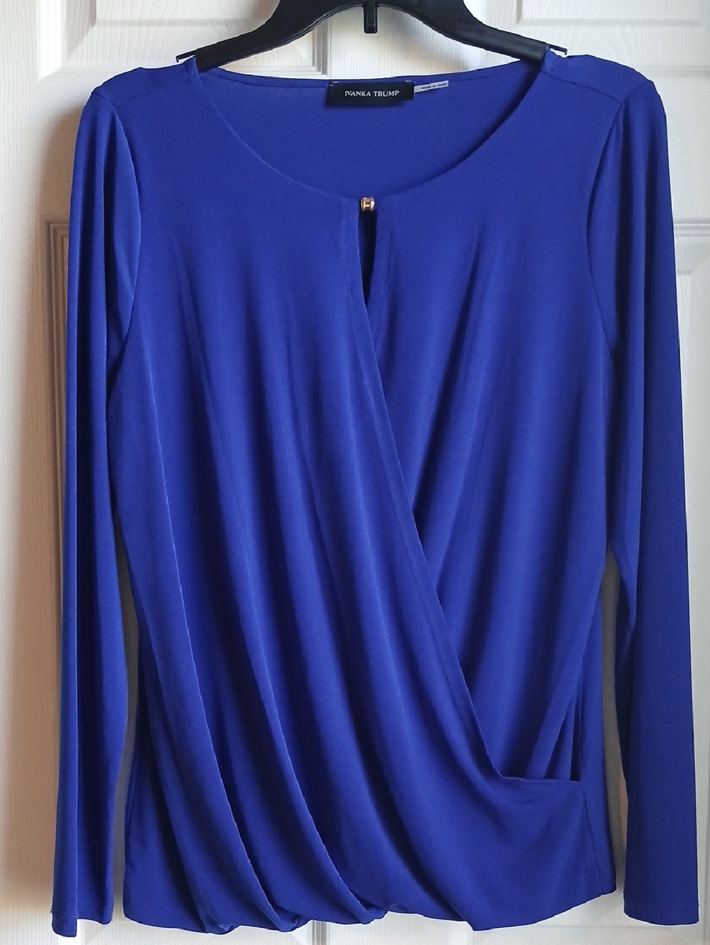 IVANKA TRUMP Royal Blue Blouse. Sz L